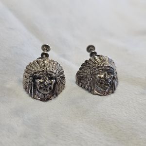 Native American Screw Back Earrings